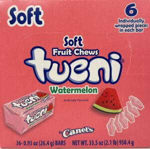 Canel's Tueni Soft Fruit Chew Squares Watermelon 36ct